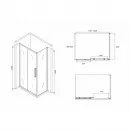 Душевой уголок 120x90 см Abber Schwarzer Diamant AG30120BH-S90B прозрачное