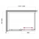 Душевой уголок BelBagno Uno 120x80 см текстурное стекло UNO-AH-1-120/80-P-Cr