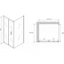 Душевой уголок 100x75 см Abber Sonnenstrand AG07100B-S75B прозрачное
