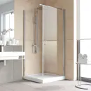Душевой уголок Vegas Glass EP-Fis LUX 90*120 08 crystalvision R 90x120 см R, профиль хром, стекло прозрачное
