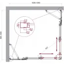 Душевой уголок BelBagno Luce LUCE-AH-22-105/100-C-Cr 105x100 см, профиль хром, стекло прозрачное