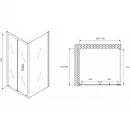 Душевой уголок 100x80 см Abber Sonnenstrand AG07100B-S80B прозрачное