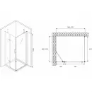 Душевой уголок 100x100 см Abber Zart AG08100-S101 прозрачное