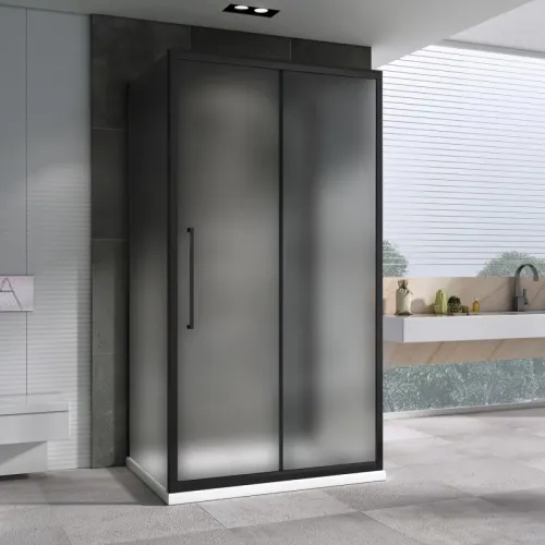 Душевой уголок 130x80 см Abber Schwarzer Diamant AG30130BMH-S80BM-S80BM матовое