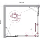 Душевой уголок BelBagno Luce LUCE-AH-22-110/100-C-Cr 110x100 см, профиль хром, стекло прозрачное