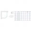 Душевой уголок Vegas Glass ZZS-F NOVO h2000 120*100 07 01 120x100 см, профиль матовый хром, стекло прозрачное