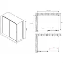 Душевой уголок 140x100 см Abber Komfort AG93140-S102 прозрачное