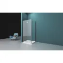 Душевой уголок 100x90 см BelBagno Albano ALBANO-ASH-1-100/90-C-Cr прозрачное