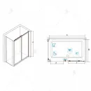 Душевой уголок 100x100 см RGW CL-48B (CL-14B+Z-050-1B) Classic 32094800-014 прозрачное