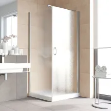 Душевой уголок Vegas Glass EP-Fis LUX 90 08 02 R 90x90 см R, профиль хром, стекло шиншилла