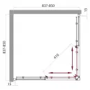 Душевой уголок BelBagno Uno 85x85 см прозрачное стекло UNO-A-2-85-C-Cr