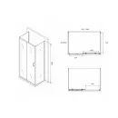 Душевой уголок 120x80 см Abber Schwarzer Diamant AG30120B-S80B-S80B прозрачное