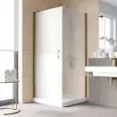 Душевой уголок Vegas Glass EP-Fis LUX 90*80 05 10 L 90x80 см L, профиль бронза, стекло сатин