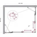 Душевой уголок BelBagno Luce LUCE-AH-22-120/100-C-Cr 120x100 см, профиль хром, стекло прозрачное