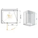 Душевой уголок Cezares Triumph 120x80 см прозрачное стекло TRIUMPH-D-AH-1-120/80-C-Cr-R