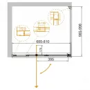 Душевой уголок 70/80x100 см Cezares VARIANTE-AH-1-70/80-100-C-Cr прозрачное