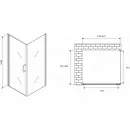 Душевой уголок 80x80 см Abber Sonnenstrand AG04080B-S80B прозрачное