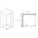 Душевой уголок 110x100 см Abber Zart AG08110-S101 прозрачное
