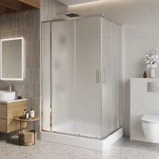 Душевой уголок BelBagno Luce LUCE-AH-22-120/100-P-Cr 120x100 см, профиль хром, стекло текстурное