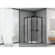Душевой уголок 100x100 см Abber Schwarzer Diamant AG01100B прозрачное