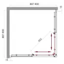 Душевой уголок BelBagno Uno 90x90 см текстурное стекло UNO-A-2-90-P-Cr