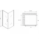 Душевой уголок 80x90 см Abber Sonnenstrand AG04080B-S90B прозрачное