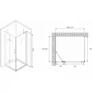 Душевой уголок 110x80 см Abber Zart AG08110-S81 прозрачное