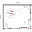 Душевой уголок BelBagno Luce LUCE-AH-22-120/105-C-Cr 120x105 см, профиль хром, стекло прозрачное