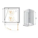 Душевой уголок Cezares Triumph 90x90 см прозрачное стекло TRIUMPH-D-A-1-90-C-Cr-R