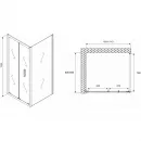 Душевой уголок 110x85 см Abber Sonnenstrand AG07110-S85 прозрачное