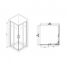 Душевой уголок 90x90 см Abber Schwarzer Diamant AG02090B прозрачное