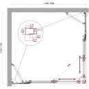 Душевой уголок BelBagno Luce LUCE-AH-22-120/115-C-Cr 120x115 см, профиль хром, стекло прозрачное