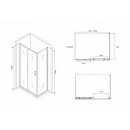 Душевой уголок 130x80 см Abber Schwarzer Diamant AG30130B-S80B прозрачное