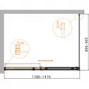 Душевой уголок 140x90 см Cezares DUET SOFT-M-AH-1-140/90-C-Cr прозрачное