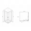 Душевой уголок 100x100 см Abber Schwarzer Diamant AG02100B прозрачное