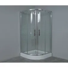 Душевой уголок с поддоном 90x90 см Timo TL-9001 R прозрачное с рисунком