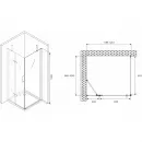 Душевой уголок 120x100 см Abber Zart AG08120-S101 прозрачное