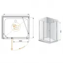 Душевой уголок Cezares Triumph 120x90 см текстурное стекло TRIUMPH-D-AH-1-120/90-P-Cr-R