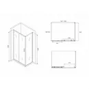 Душевой уголок 130x90 см Abber Schwarzer Diamant AG30130B-S90B прозрачное