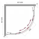 Душевой уголок BelBagno Uno 85x85 см прозрачное стекло UNO-R-2-85-C-Cr