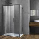 Душевой уголок Vincea Soft VSR-3SO8012CLGM 120x80 см, профиль вороненая сталь, стекло прозрачное