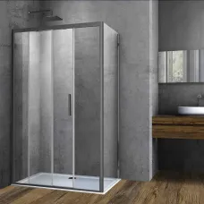 Душевой уголок Vincea Soft VSR-3SO8012CLGM 120x80 см, профиль вороненая сталь, стекло прозрачное