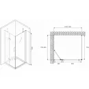 Душевой уголок 120x80 см Abber Zart AG08120-S81 прозрачное