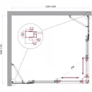 Душевой уголок BelBagno Luce LUCE-AH-22-125/110-C-Cr 125x110 см, профиль хром, стекло прозрачное