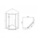 Душевой уголок 90x90 см Abber Ewiges Wasser AG05090B прозрачное