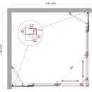 Душевой уголок BelBagno Luce LUCE-AH-22-125/120-C-Cr 125x120 см, профиль хром, стекло прозрачное