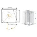 Душевой уголок Cezares Triumph 90x100 см прозрачное стекло TRIUMPH-D-AH-1-90/100-C-Cr-R