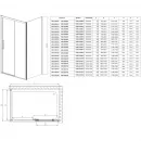 Душевой уголок Vincea Soft VSR-3SO8014CLGM 140x80 см, профиль вороненая сталь, стекло прозрачное