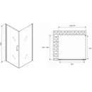 Душевой уголок 90x100 см Abber Sonnenstrand AG04090B-S100B прозрачное