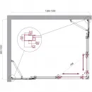 Душевой уголок BelBagno Luce LUCE-AH-22-130/100-C-Cr 130x100 см, профиль хром, стекло прозрачное